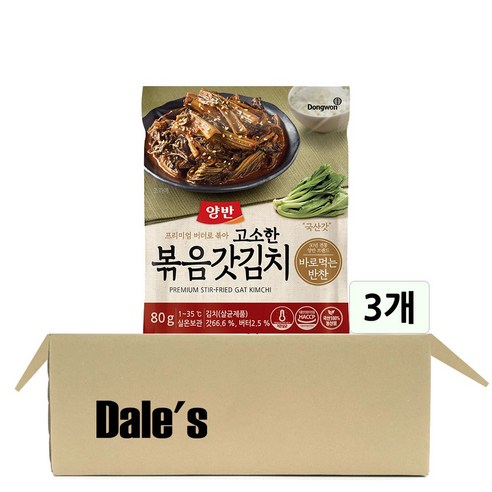 데일즈기획 동원 고소한 볶음 갓김치, 80g, 6개