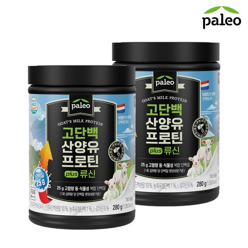 D_팔레오 고단백 산양유 단백질 프로틴 plus류신 280g, 3개 산양유유산균 D_팔레오 고단백 산양유 단백질 프로틴 plus류신 280g, 3개 산양유유산균