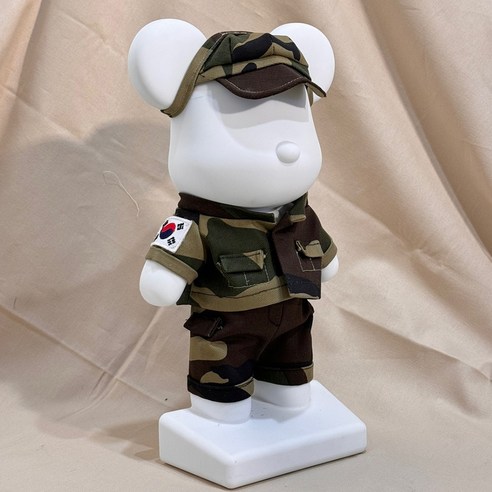 28cm 석고방향제 토이베어 집들이선물 인테리어소품, 곰남이 군복 (에어디향)