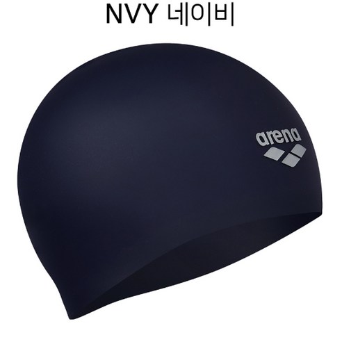 아레나 수모 플레인 A5AC1AC01 실리콘 수영모자, NVY, 1개