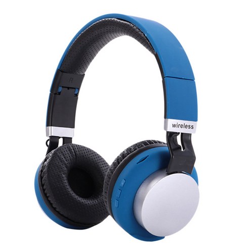 Xzante EK-MH8 헤드셋 Bluetooth 5.0 무선 카드 스포츠 게임 및 음악 감상용 접이식 헤드셋(파란색), 파란색