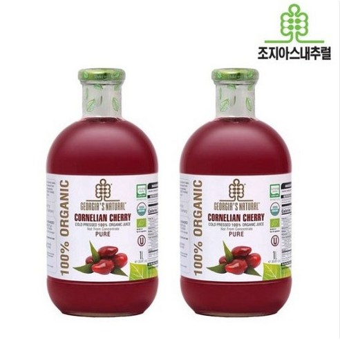 조지아스내추럴 유기농산수유 1 000ml 착즙 진액, 10개, 1L