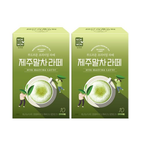 녹차원 제주말차 라떼, 18g, 10개입, 2개