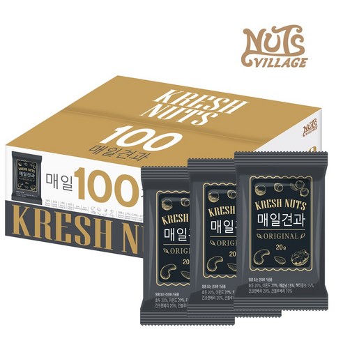 [SaleNOWㅣ인기상품] 넛츠빌리지 크래쉬넛츠 오리지널 100봉-매일견과 [세일나우ㅣ추천상품]
