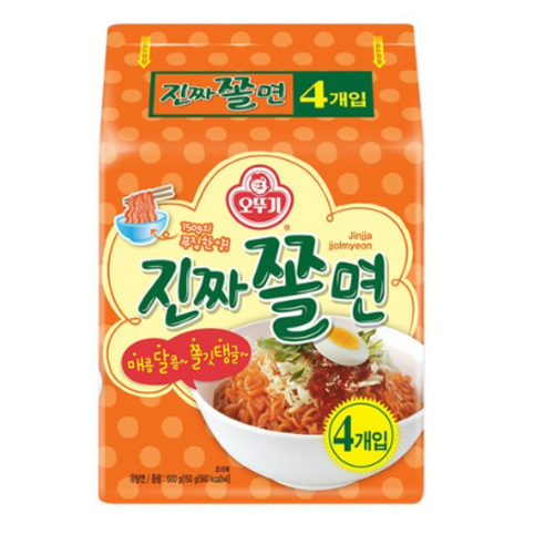 오뚜기 진짜쫄면, 150g, 4개