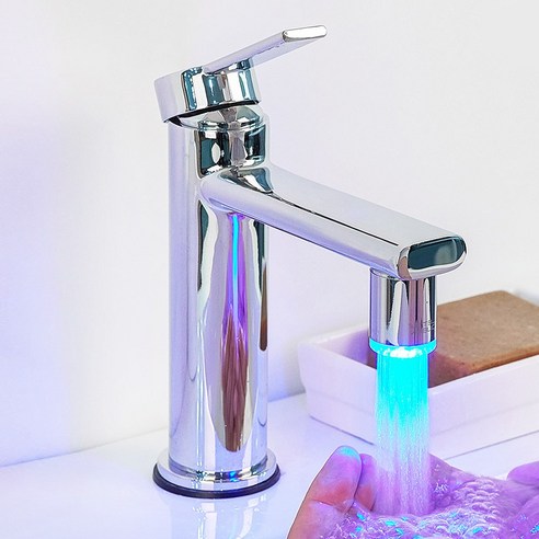 레츠퀸 LED 워터탭 세면대 수전 수도필터 욕실 수도꼭지 주방 싱크대 화장실, 본품+리필추가 Best Top3