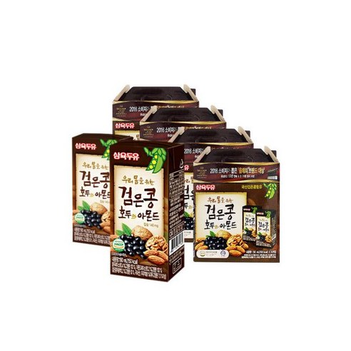 삼육두유 검은콩 호두&아몬드 두유, 190ml, 64개