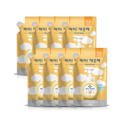 아이깨끗해 순 폼 핸드 솝 파우더향, 200ml, 8개