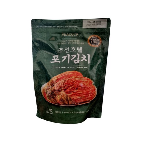 peacock 조선호텔 포기김치 냉장, 아이스팩 포장, 1개, 3kg