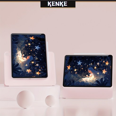 KENKE 케이스 분리형 720° 수평 및 수직 화면 회전 케이스 IPad Pro 27.94 Cm 2/3/4세대(2020/2021/2022) Ipad 7세대 8세대 9세, 분홍색, 아이패드 프로 11-2세대/3세대/4세대