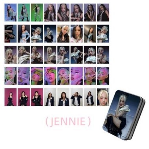 블랙핑크 엘범 포스터 지수 제니 로제 리사 포토카드 40장+틴케이스 10종 세트 모음, 제니B