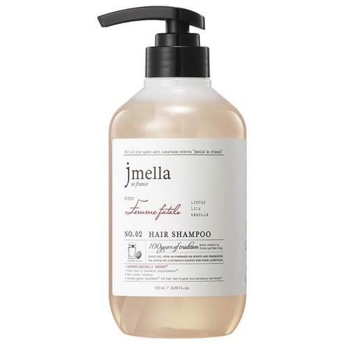 제이멜라 인 프랑스 팜므파탈 헤어 샴푸, 500ml, 1개