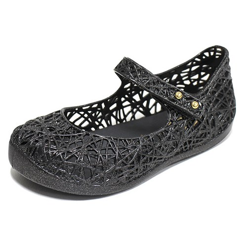 미니멜리사 캄파나 지그재그5 젤리슈즈 블랙글리터 유아 아동 키즈 여아 구두 샌들 신발 31510-03767