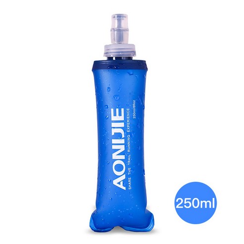AONIJIE TPU 소프트 드링크 플라스크 BPA 무료 접이식 물병 스포츠 Drinkwear 야외 캠핑 트레일 조깅 실행 250ml 500ml, 하나
