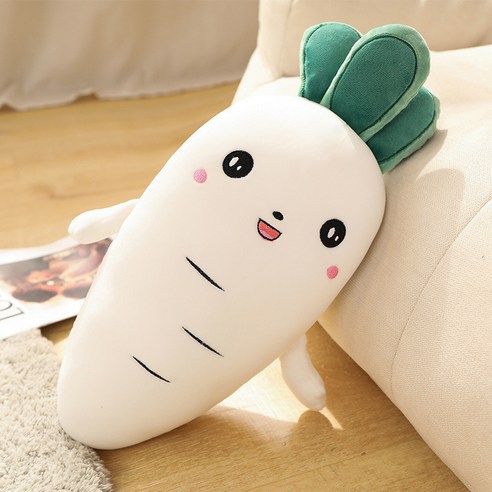 POMTOR 당근 바디필로우 편안한 베개 바디필로우, 화이트