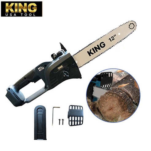 킹 충전 체인톱 무선 전기톱 12인치 가지치기 벌목 베어툴 JMC20V-300P, 1개, 본품(배터리없음) 킹 충전 체인톱 무선 전기톱 12인치 가지치기 벌목 베어툴 JMC20V-300P, 1개, 본품(배터리없음)