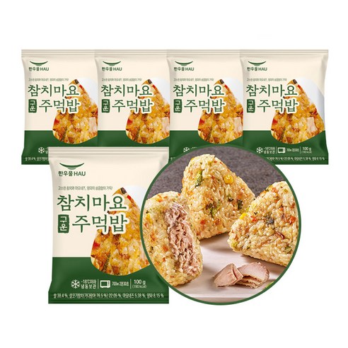 한우물 구운주먹밥 참치김치 100g, 100g, 5개