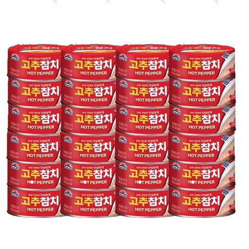 사조 고추참치 안심따개, 100g, 24개