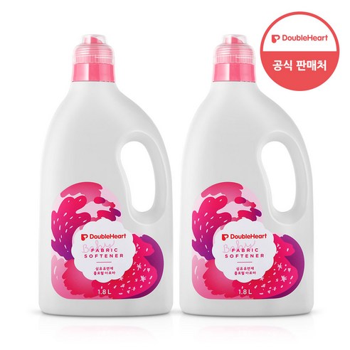 더블하트 유아용 섬유유연제 플로럴아로마(용기), 1.8L, 2개