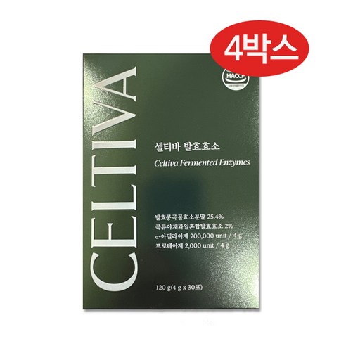 셀티바 발효 효소 30p, 120g, 4개