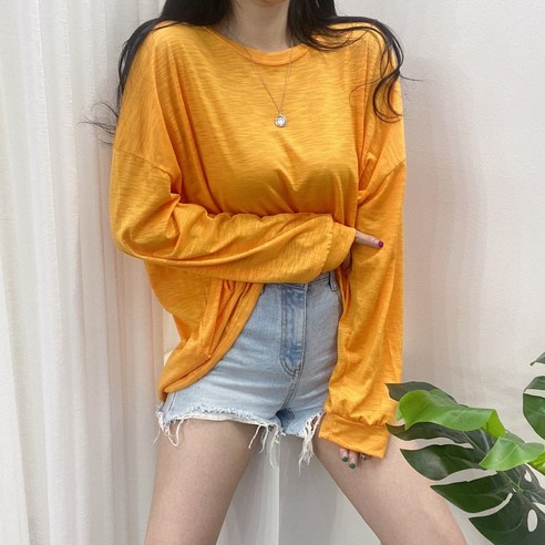 디얼제이 루즈핏 슬리브 긴팔 티셔츠