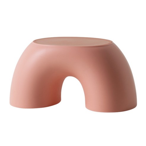 레인보우 무지개 플라스틱 의자 발받침대 캠핑 보조 욕실 의자 미끄럼방지 미니 스툴, 핑크