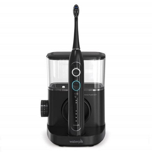 Waterpik 소닉퓨전 2.0 2IN1 치간세정 전동칫솔, 블랙