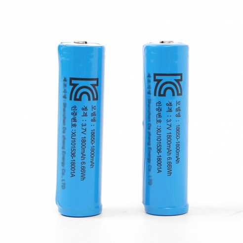 KC인증 18650 배터리 1800mAh 리튬이온 충전지 2p세트, 2개입, 1세트