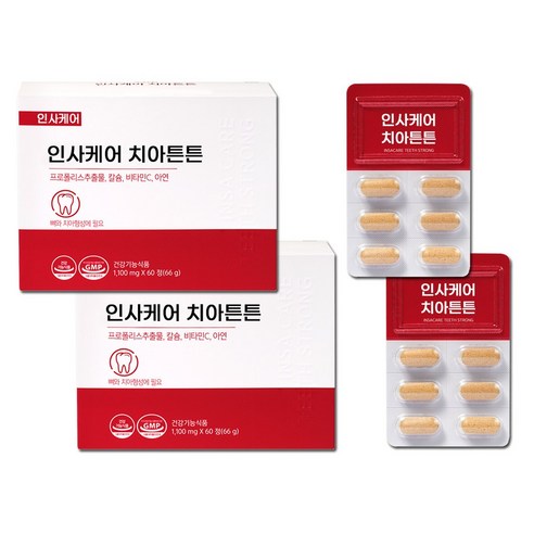 건강한 치아 잇몸 뼈 관리 인사 치아 잇몸 케어 이가 튼튼, 1개, 120회분