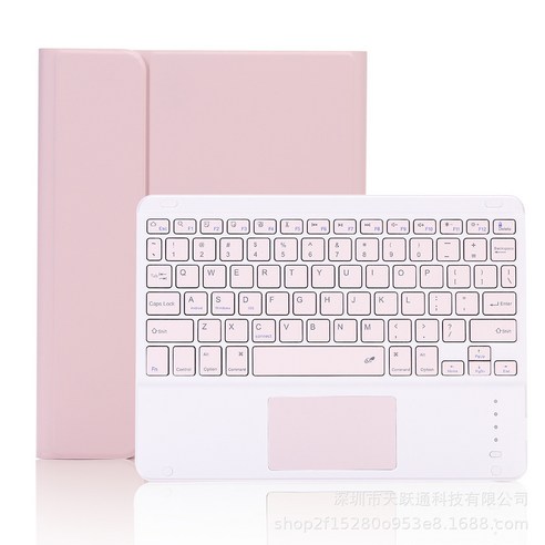 애플펜슬거치가능 다이어리형 태블릿PC 케이스 + 블루투스 키보드 T11B, 아이패드 10.2(7/8세대)*핑크