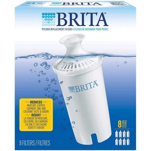 Brita 브리타 투수 교체 필터 흰색 8팩