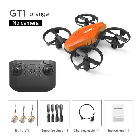 JJRC-H36 RC 드론 헬리콥터 6 축 원 키 리턴 360 도 플립 쿼드콥터, [10] Orange Battery3