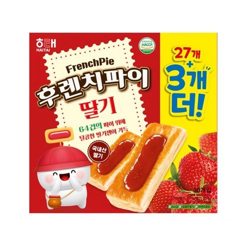 해태 후렌치파이 딸기 기획 30개입 384G (마이쮸 증정), 1개