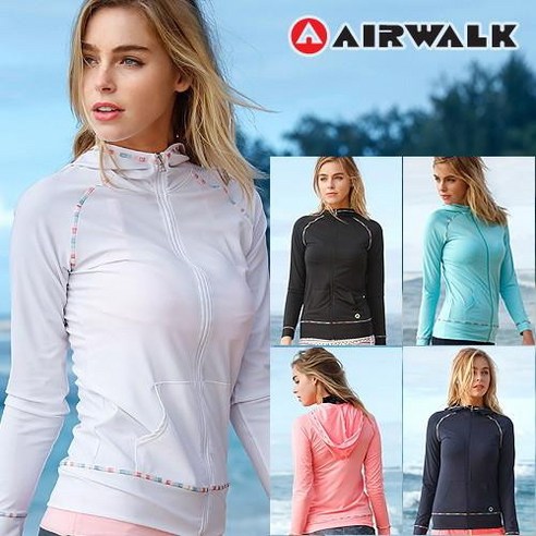 에어워크 [AIRWALK]에어워크 여성비치수영복 긴팔 후드집업 래쉬가드(단품) YAWe5202