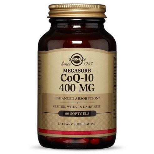 솔가 메가솝 CoQ-10 400mg 글루텐 프리 무설탕 소프트젤, 1개, 60정