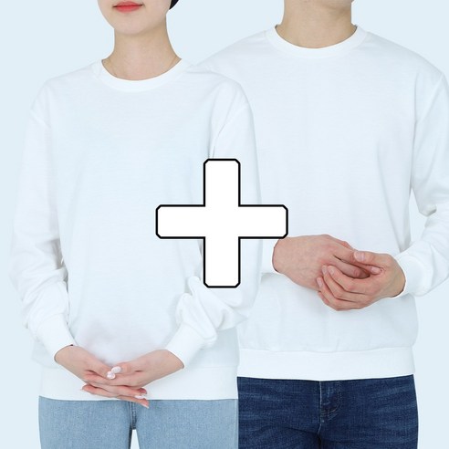 빌리언즈 남녀공용 맨투맨티셔츠 얇은 긴팔 기본 특양면 1+1 빅사이즈
