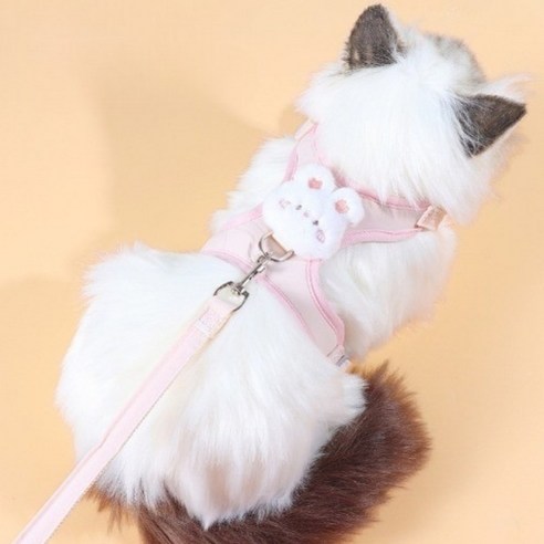 라고머스 고양이 전용 메쉬조끼 하네스, 1개, 토끼