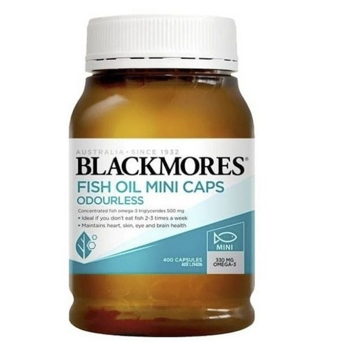 블랙모어스 오더리스 피쉬오일 1000mg 미니 캡슐, 400개입, 1개