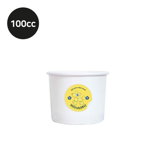 [바우피엔씨] 100cc 무인쇄 아이스크림종이컵 젤라또컵 무지 다용도컵 1000개입 1박스, 무지 젤라또컵 100cc 1000개입, 1개