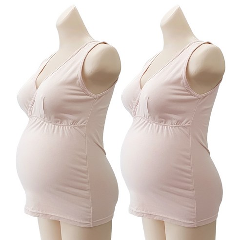 모띠마마 임부용 베이직 면스판 수유 런닝 2종 세트