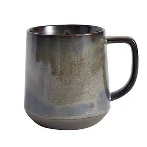 YSHOULD중국식 빈티지 구제 타이어컵 350ml 1개, 고동색.
