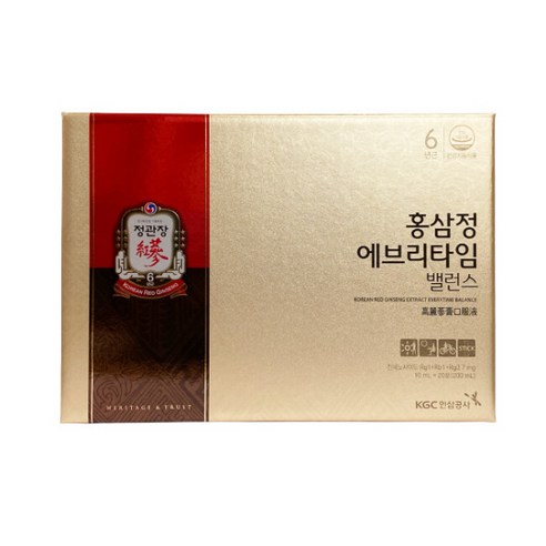 정관장 홍삼정 에브리타임 밸런스 (10mlx30포) x 4박스 ~, 300ml, 4개