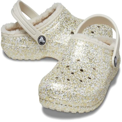 크록스 키즈 주니어클래식 라인드 글리터 클로그 토들러스투코 129895