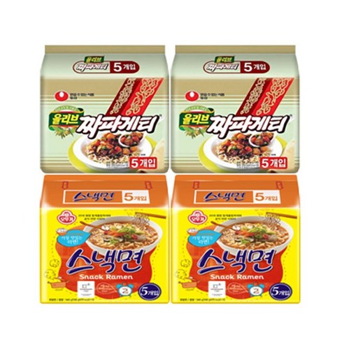 짜파게티10개+스낵면10개, 짜파10+스낵10
