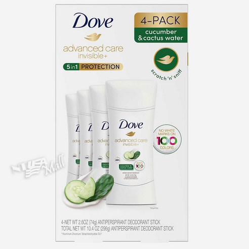 도브 어드밴스드 케어 인비저블 데오드란트 74g 4팩 DOVE DEODORANT 인비저블스틱 Best Top5