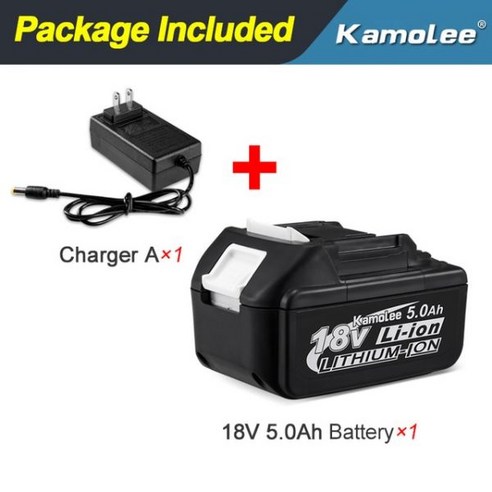 전동 라쳇 렌치 에어 Kamolee 6000mAh 18V 리튬 이온 배터리 BL1860 핸드 드릴 공구 마끼다 호환 지원 422391, EU, 1×5.0Ah Charger A, 2) EU  1×5.0Ah Charger A, 2) EU  1×5.0Ah Charger A 마끼다에어펌프 Best Top5