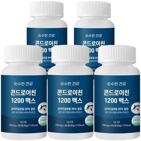 순수한건강 콘드로이친 1200 맥스 고함량 14 448mg, 1개, 60정