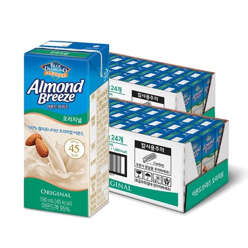 블루다이아몬드 아몬드 브리즈 오리지널, 190ml, 48개 190ml × 48개, 개당 용량 × 총 수량 섬네일