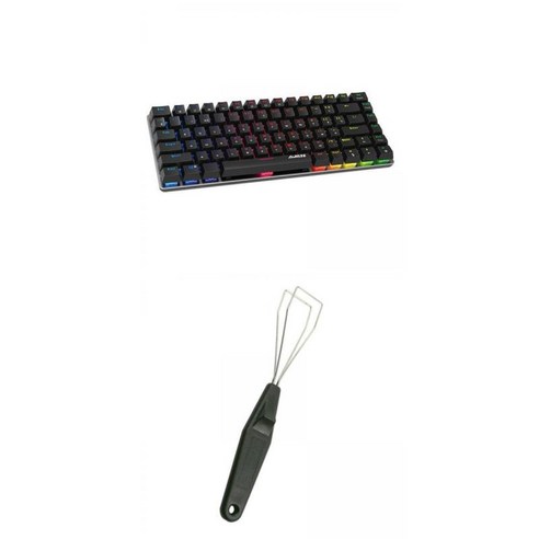 82 Keys 기계식 키보드 블랙 그린 샤프트 + 키 캡 풀러 제거, 설명한대로, 설명한대로, 설명한대로