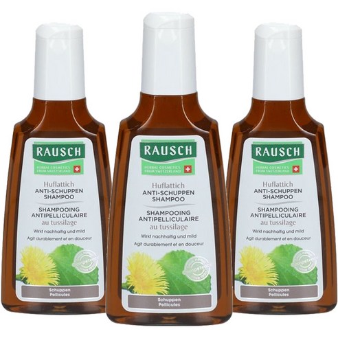 라우쉬 콜츠푸트 안티 댄드러프 샴푸, 200ml, 3개